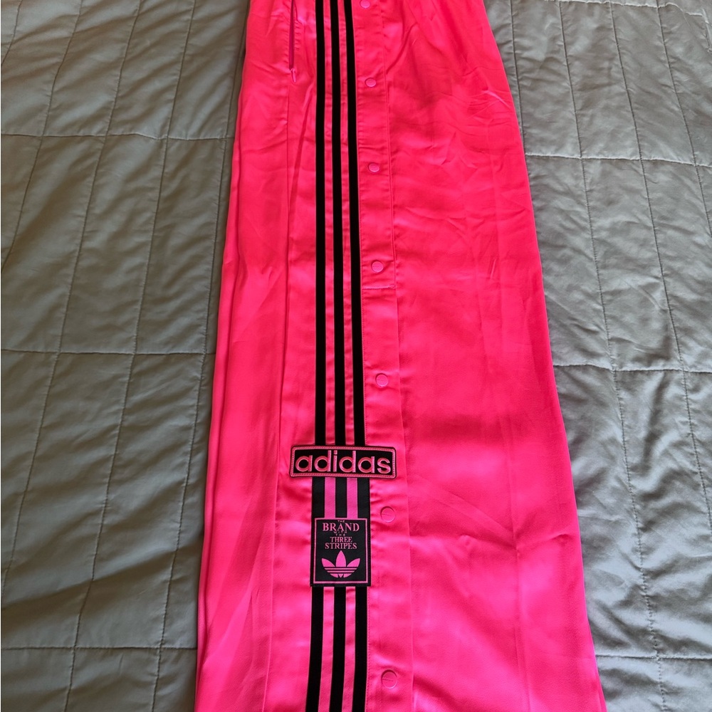 Adidas Pink Sweatpants with Signature Stripes